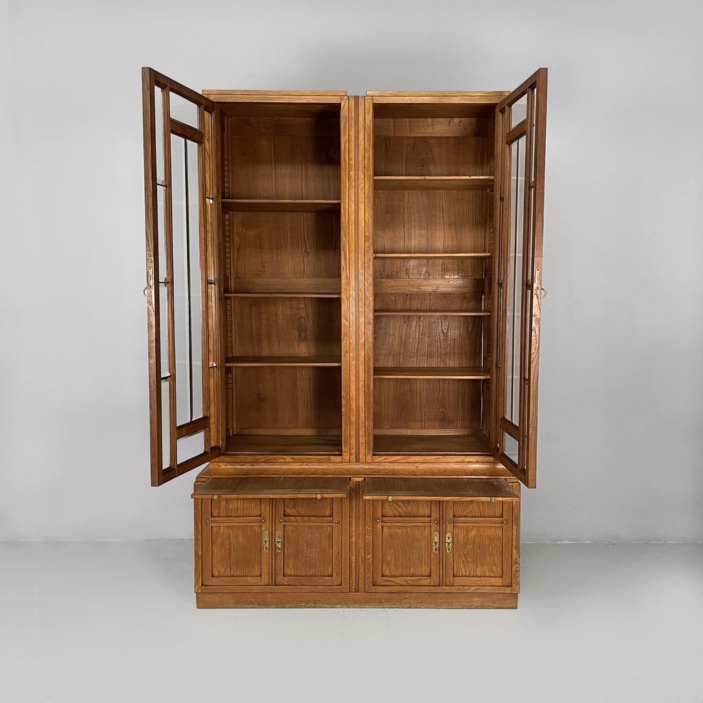 Credenza in legno e vetro, 1920 ca.