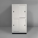 Armadio in legno grigio chiaro e nero, 1960 ca.