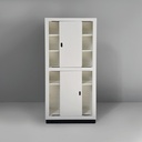 Armadio in legno grigio chiaro e nero, 1960 ca.