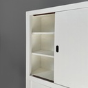 Armadio in legno grigio chiaro e nero, 1960 ca.