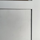 Armadio in legno grigio chiaro e nero, 1960 ca.