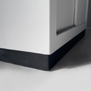 Armadio in legno grigio chiaro e nero, 1960 ca.