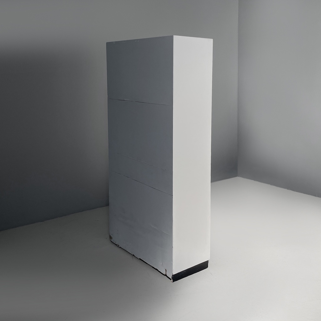 Armadio in legno grigio chiaro e nero, 1960 ca.