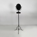 Consolle con specchio in metallo nero, fine 1800 ca.