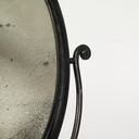 Consolle con specchio in metallo nero, fine 1800 ca.