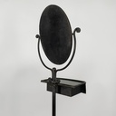 Consolle con specchio in metallo nero, fine 1800 ca.