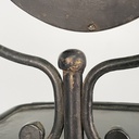 Consolle con specchio in metallo nero, fine 1800 ca.