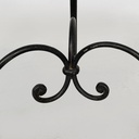 Consolle con specchio in metallo nero, fine 1800 ca.