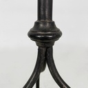 Consolle con specchio in metallo nero, fine 1800 ca.
