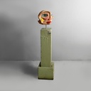 Scultura di testa in terracotta, 1980 ca.