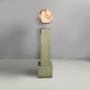 Scultura di testa in terracotta, 1980 ca.