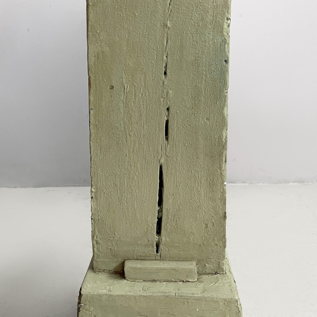 Scultura di testa in terracotta, 1980 ca.