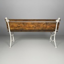 Panca in legno e ghisa bianca, 1930 ca.
