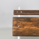 Panca in legno e ghisa bianca, 1930 ca.