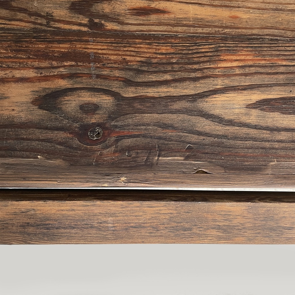 Panca in legno e ghisa bianca, 1930 ca.