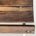 Panca in legno e ghisa bianca, 1930 ca.