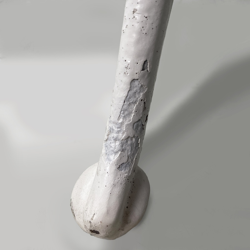 Panca in legno e ghisa bianca, 1930 ca.