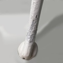 Panca in legno e ghisa bianca, 1930 ca.