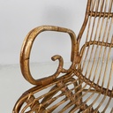 Poltrone con braccioli in rattan, 1960 ca. 