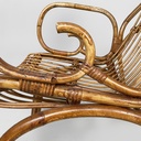Poltrone con braccioli in rattan, 1960 ca. 