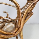Poltrone con braccioli in rattan, 1960 ca. 
