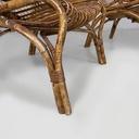 Poltrone con braccioli in rattan, 1960 ca. 