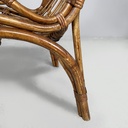 Poltrone con braccioli in rattan, 1960 ca. 