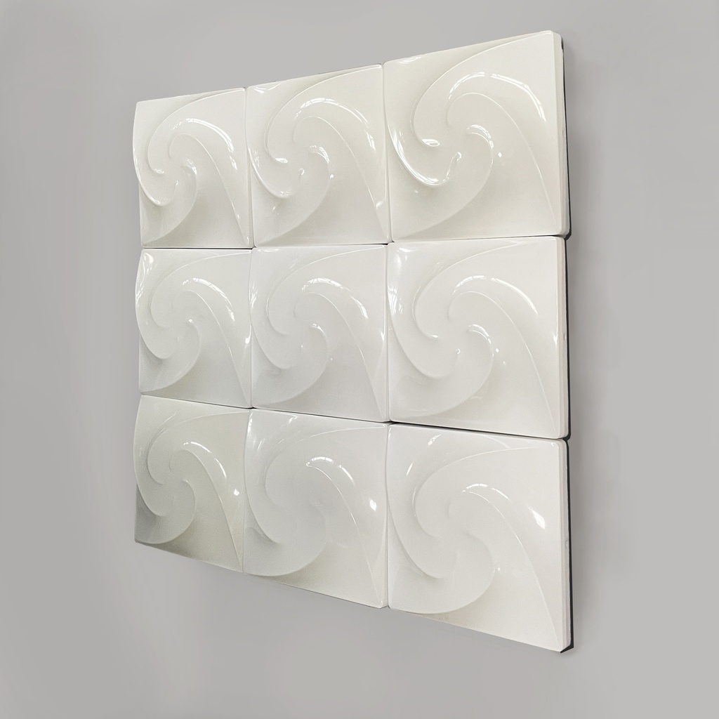 Applique in plexiglass bianco, 1980 ca.