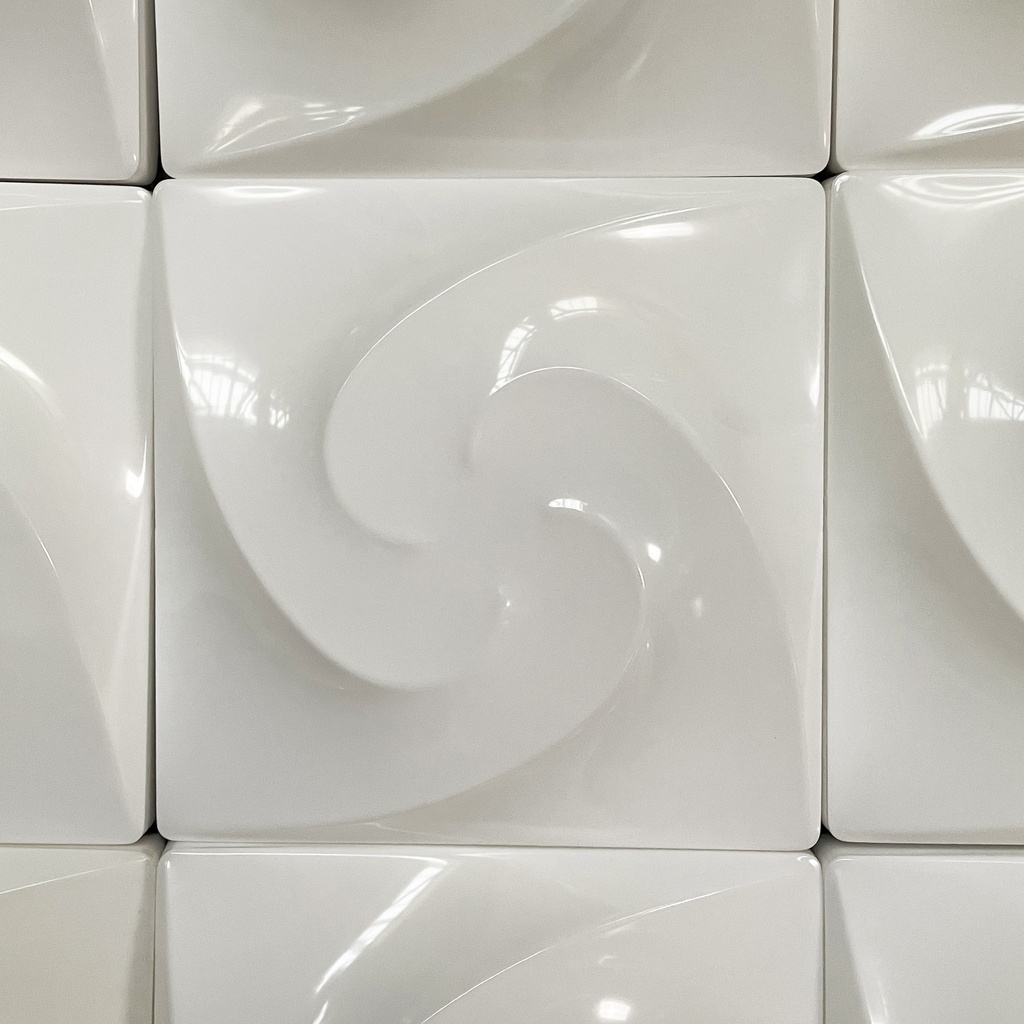 Applique in plexiglass bianco, 1980 ca.