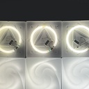 Applique in plexiglass bianco, 1980 ca.