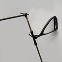 Lampada da parete in metallo e ottone, 1950 ca.
