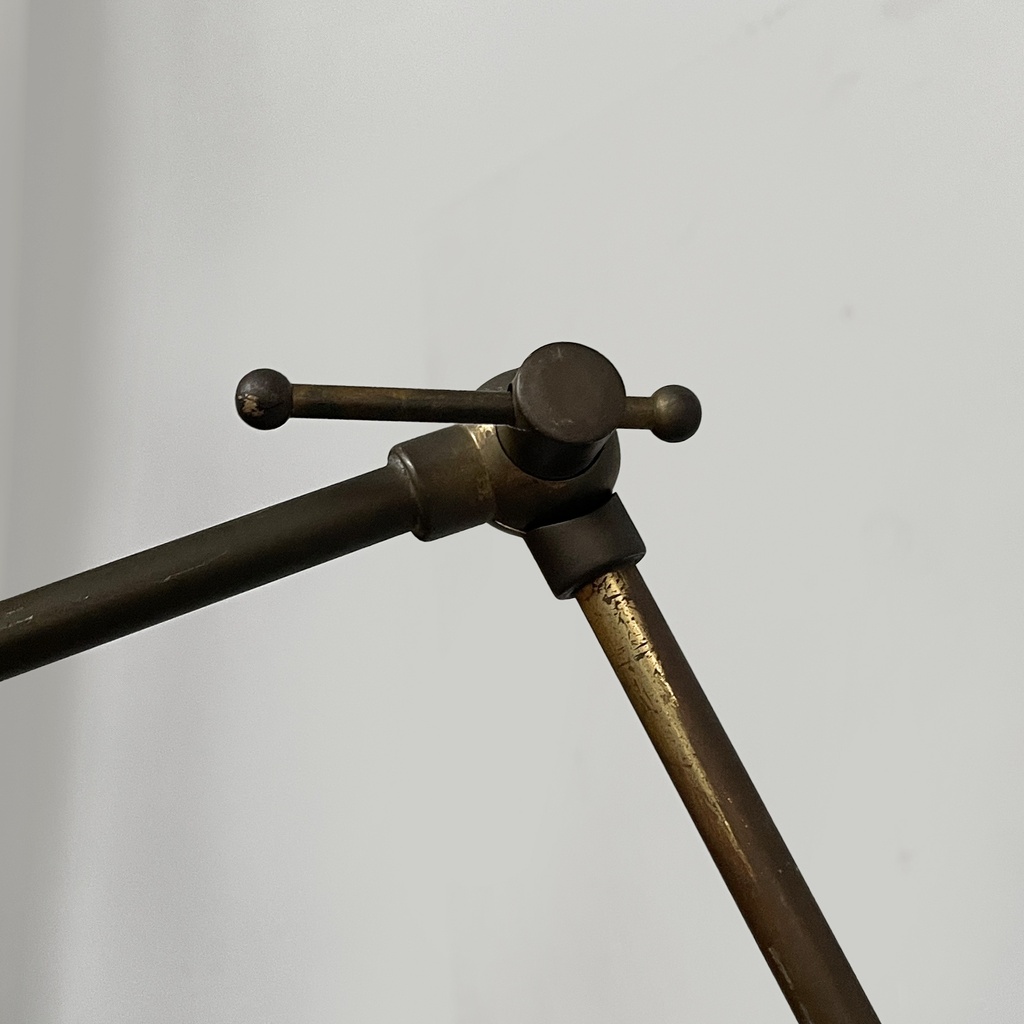 Lampada da parete in metallo e ottone, 1950 ca.