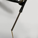 Lampada da parete in metallo e ottone, 1950 ca.