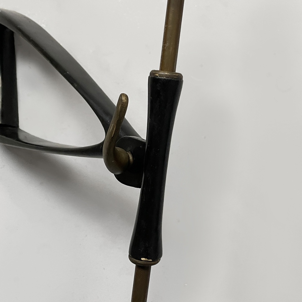 Lampada da parete in metallo e ottone, 1950 ca.