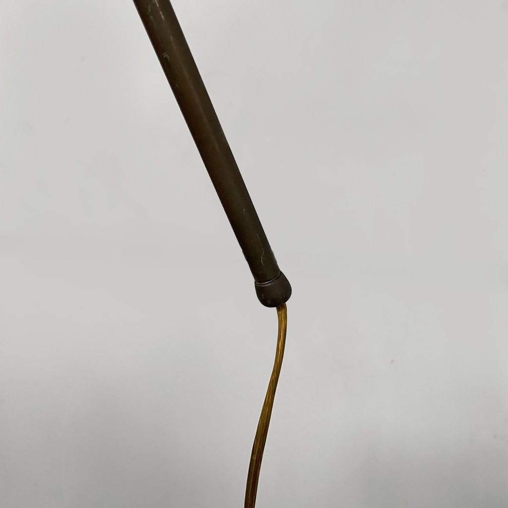 Lampada da parete in metallo e ottone, 1950 ca.