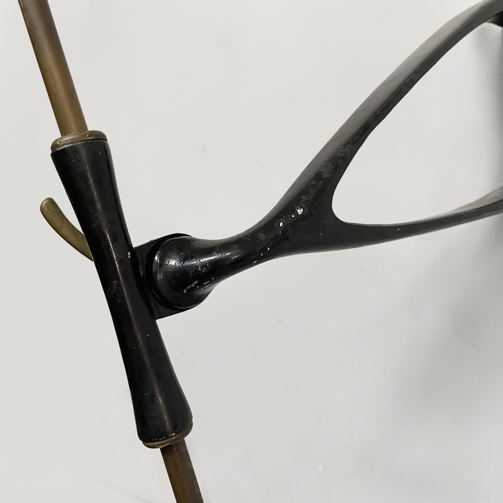 Lampada da parete in metallo e ottone, 1950 ca.