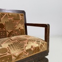 Poltrone in velluto e legno, 1930 ca.