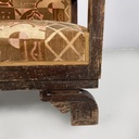 Poltrone in velluto e legno, 1930 ca.