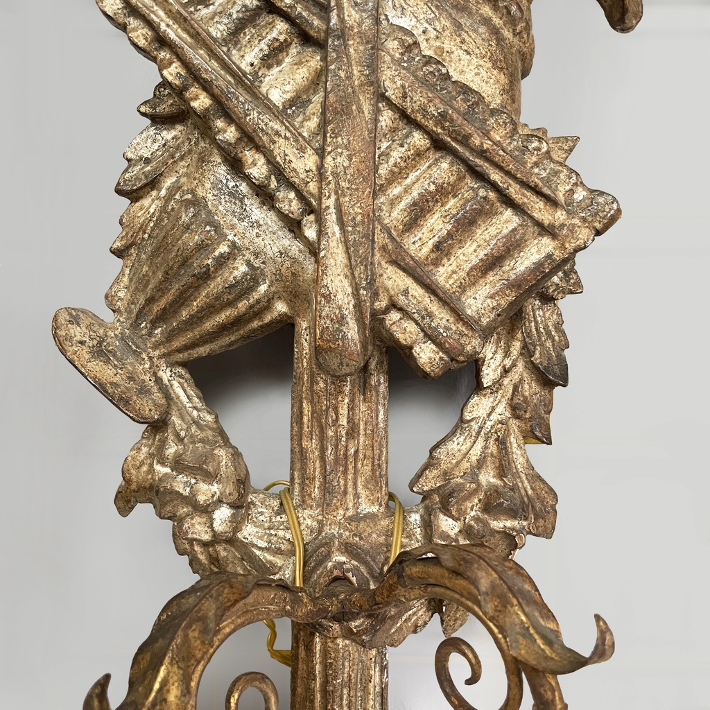 Applique in legno dorato, 1800 ca.