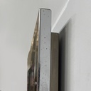 Specchio da parete in metallo cromato, 1970 ca.