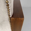 Divano in legno e velluto grigio, 1930 ca. 