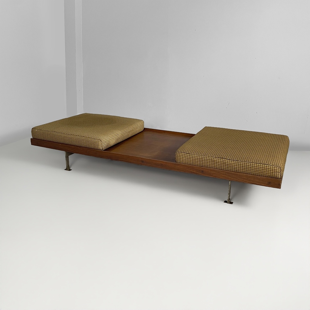 Daybed in legno doppio cuscino, 1930 ca.