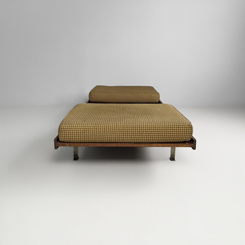 Daybed in legno doppio cuscino, 1930 ca.