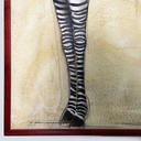 Quadro con zebra di Etiennette Johan, 1930 ca.
