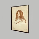 Quadro di volto di persona su carta, 1973