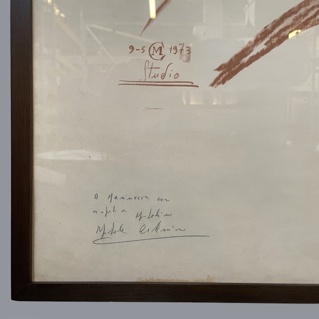 Quadro di volto di persona su carta, 1973