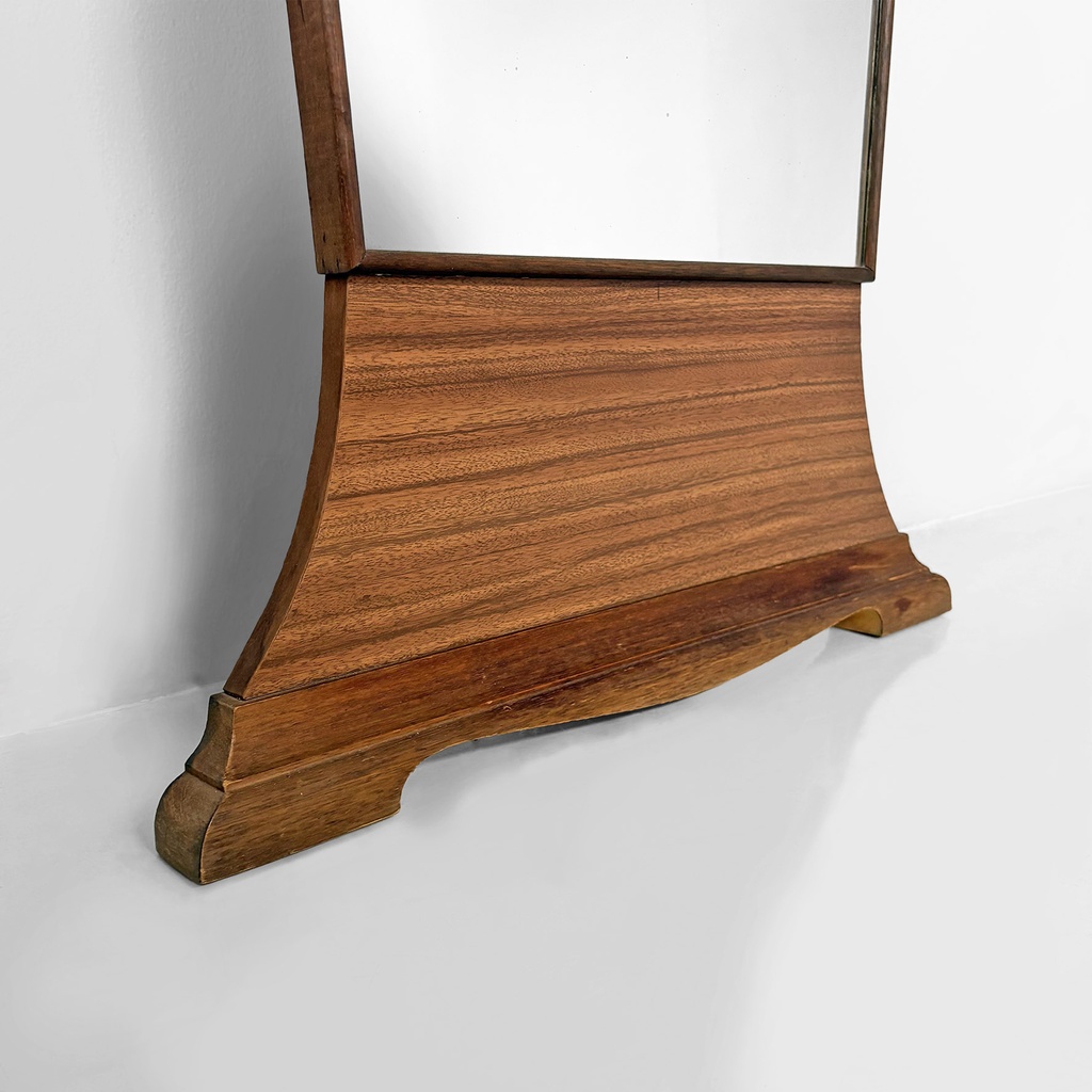Specchio da terra con cornice in legno, 1960 ca.