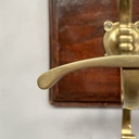 Appendiabiti da parete in legno e ottone, 1920 ca.