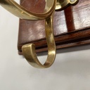 Appendiabiti da parete in legno e ottone, 1920 ca.