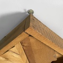 Scultura Profilo di Moravia di Mario Ceroli, 1970 ca.